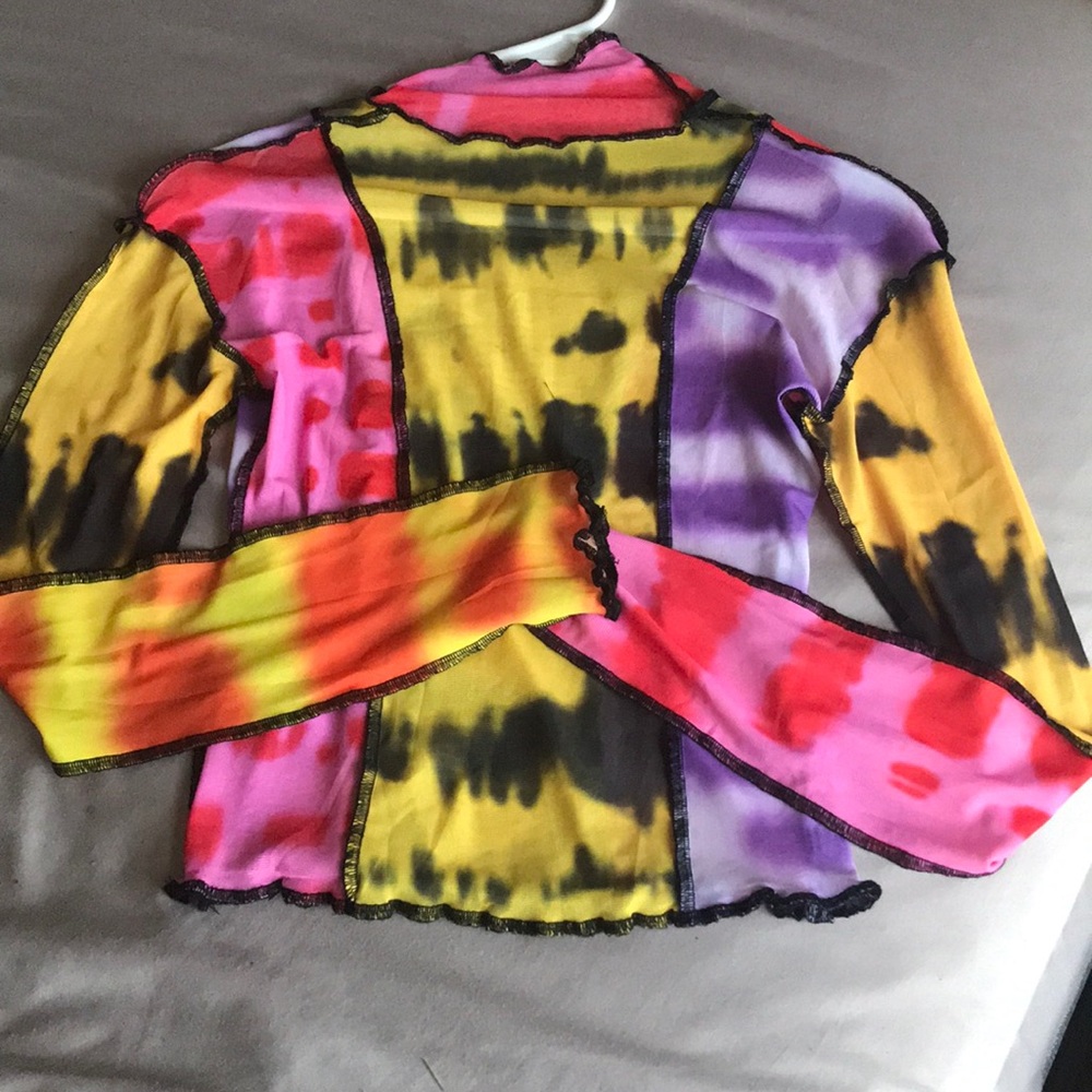 Mesh Multicolored Reverse-able Top